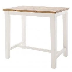 Maison Belfort Table haute Balignton - Pin massif - Pin / Blanc