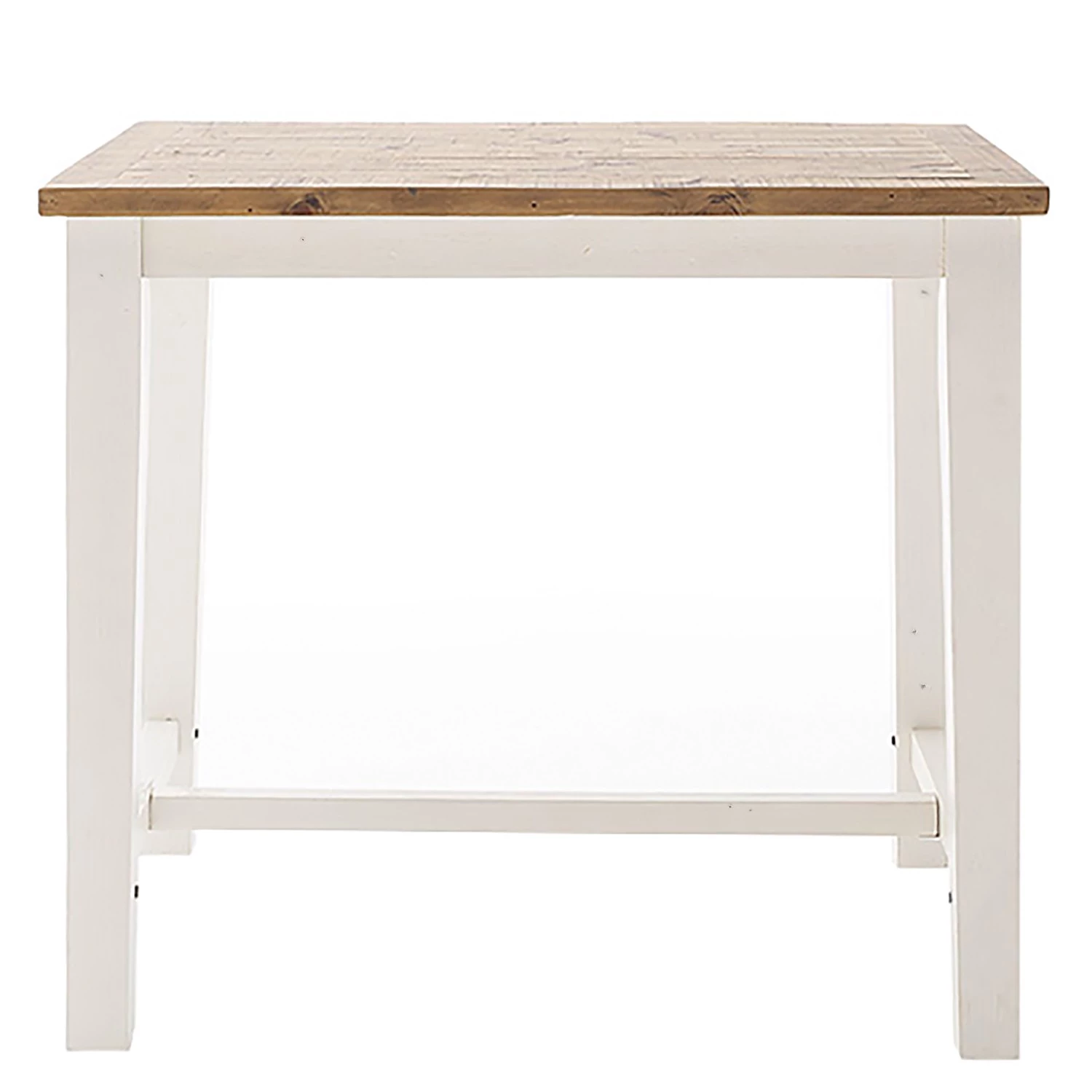 Maison Belfort Table haute Balignton - Pin massif - Pin / Blanc 4 Maison Belfort Table haute Balignton - Pin massif - Pin / Blanc – Image 4