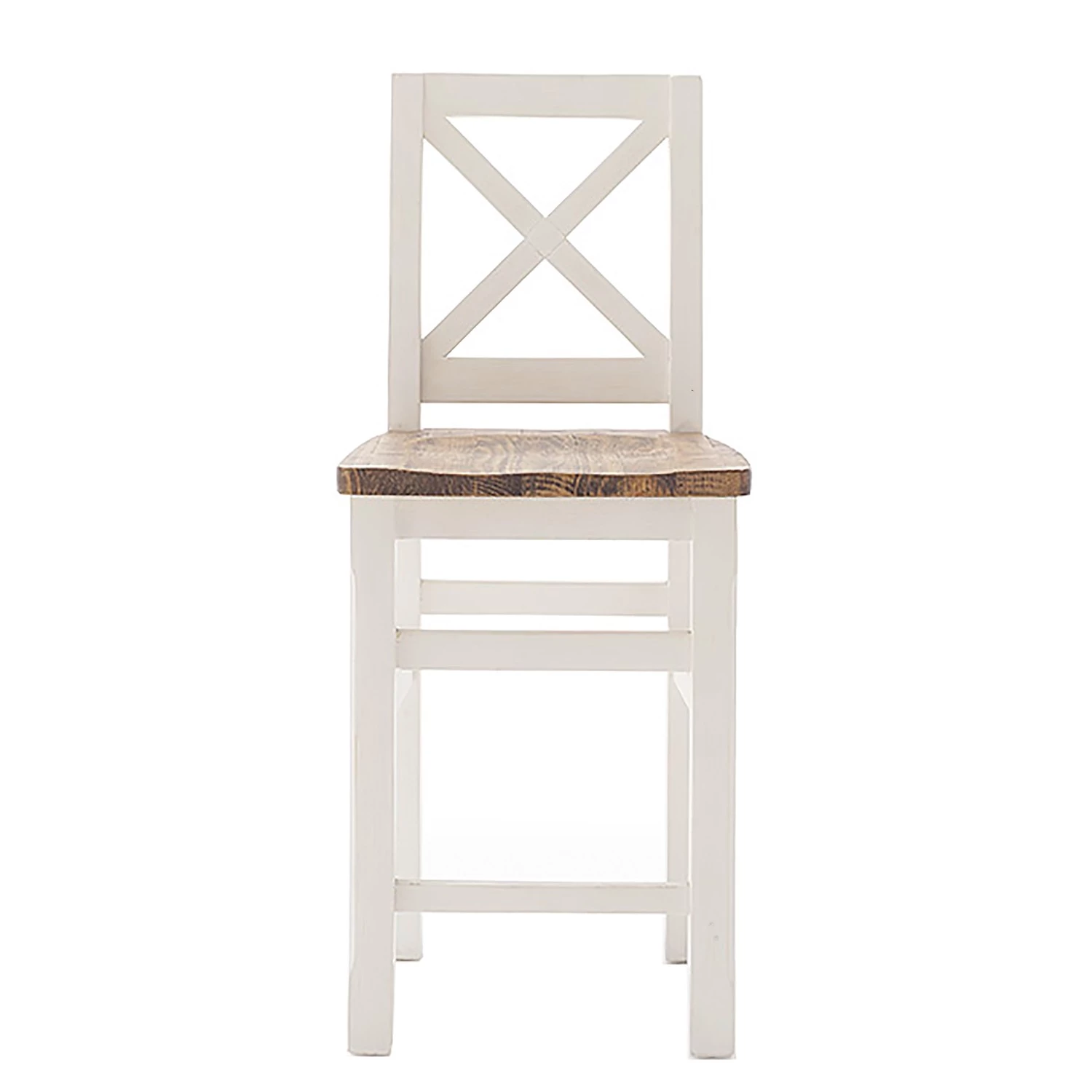 Maison Belfort Chaise de bar Balignton - Pin massif - Pin / Blanc 3 Maison Belfort Chaise de bar Balignton - Pin massif - Pin / Blanc – Image 3