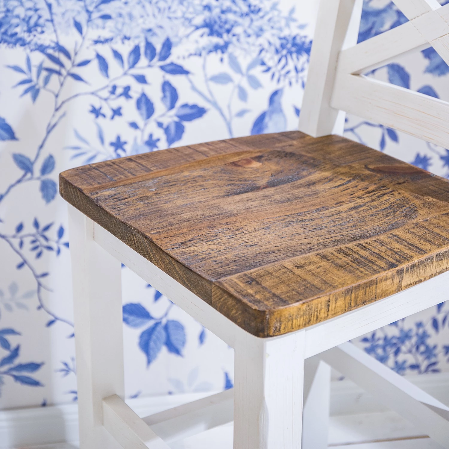 Maison Belfort Chaise de bar Balignton - Pin massif - Pin / Blanc 7 Maison Belfort Chaise de bar Balignton - Pin massif - Pin / Blanc – Image 7