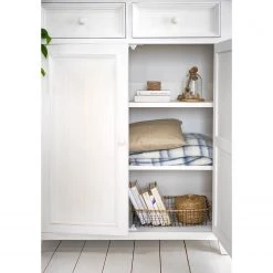 Maison Belfort Buffet haut Balignton - Pin massif - Blanc -Meubles de salle à manger Soldes Magasin 1000260747 220126 135229000036 DETAILS P000000001000260747