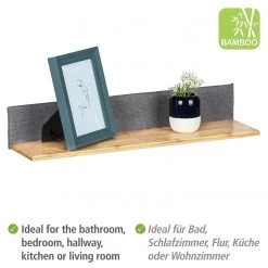 WENKO Étagère murale Bahari - Bambou massif - Marron / Gris -Meubles de salle à manger Soldes Magasin 1000260945 210423 13344100150 DETAILS P000000001000260945
