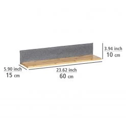 WENKO Étagère murale Bahari - Bambou massif - Marron / Gris -Meubles de salle à manger Soldes Magasin 1000260945 210423 13344300151 DETAILS P000000001000260945