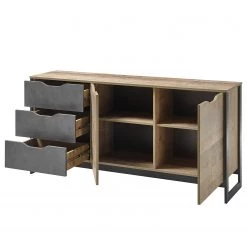 Red Living Commode Cocody II - Imitation chêne Montana / Gris -Meubles de salle à manger Soldes Magasin 1000261326 210426 09140200054 DETAILS P000000001000261326