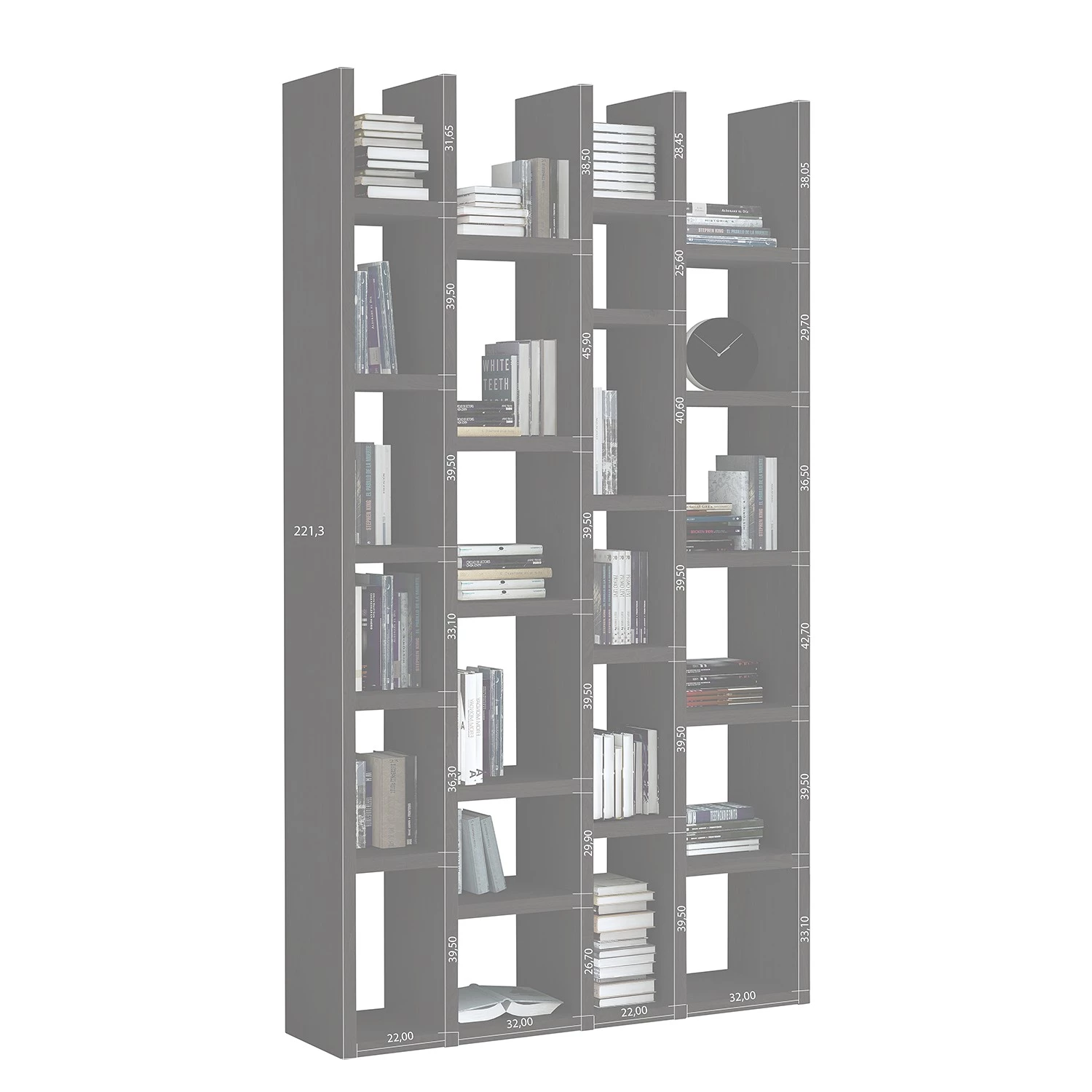 Loftscape Étagère Emporior IX - Imitation chêne de Sonoma 2 Loftscape Étagère Emporior IX - Imitation chêne de Sonoma – Image 2