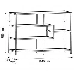 Red Living Étagère Coogee II - Noir / Doré -Meubles de salle à manger Soldes Magasin 1000263275 210430 14473000074 SKETCH DETAILS P000000001000263275 sketch