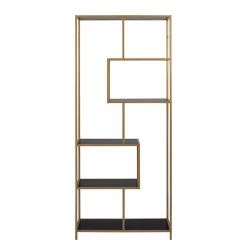 Red Living Étagère Coogee I - Noir / Doré - Hauteur : 185 cm -Meubles de salle à manger Soldes Magasin 1000263276 210430 14473000076 DETAILS P000000001000263276