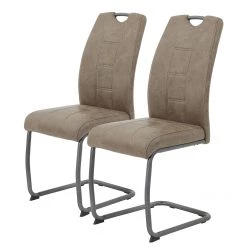 Red Living Chaise cantilever Haapsa - Limon - Lot de 2