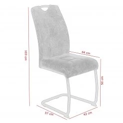 Red Living Chaise cantilever Haapsa - Limon - Lot de 2 -Meubles de salle à manger Soldes Magasin 1000263413 210430 11442400046 SKETCH DETAILS P000000001000263413 sketch