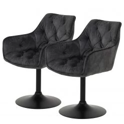 Red Living Chaises à accoudoirs Ibarra (lot de 2) - Anthracite