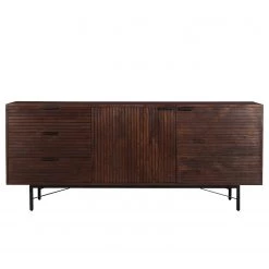 Ars manufacti Enfilade Angun - Acacia massif / Métal - Acacia foncé / Noir -Meubles de salle à manger Soldes Magasin 1000264973 220105 155802000048 DETAILS P000000001000264973