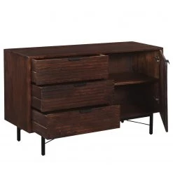 Ars manufacti Buffet Angun - Acacia massif / Métal - Acacia foncé / Noir -Meubles de salle à manger Soldes Magasin 1000264982 220105 15580200044 DETAILS P000000001000264982