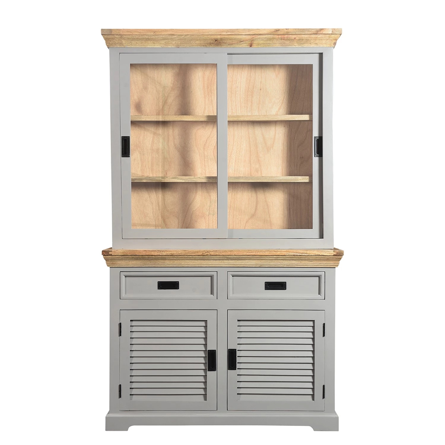 Maison Belfort Buffet haut Antton - Acacia / Manguier massif - Gris / Manguier 2 Maison Belfort Buffet haut Antton - Acacia / Manguier massif - Gris / Manguier – Image 2