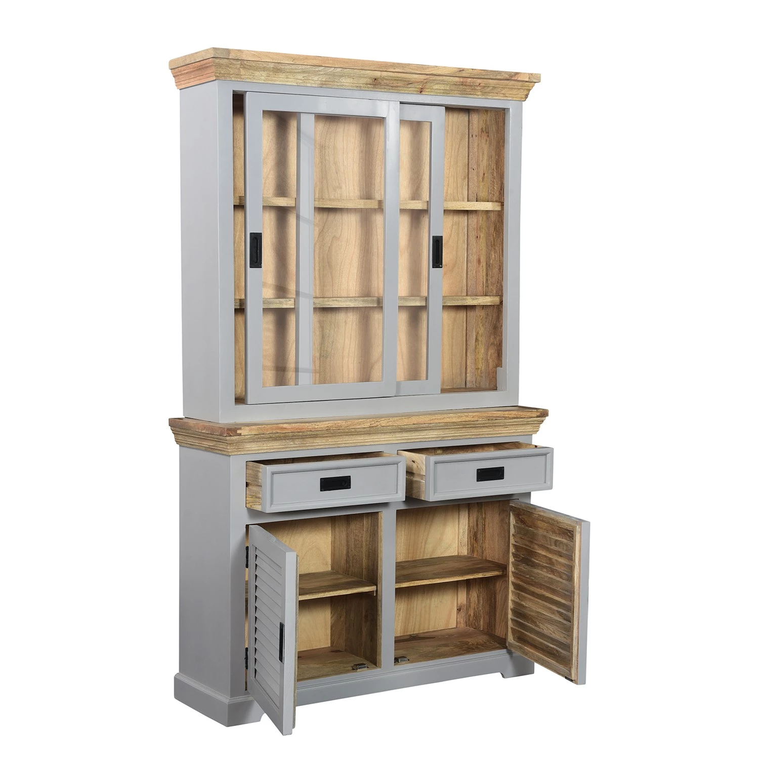 Maison Belfort Buffet haut Antton - Acacia / Manguier massif - Gris / Manguier 4 Maison Belfort Buffet haut Antton - Acacia / Manguier massif - Gris / Manguier – Image 4