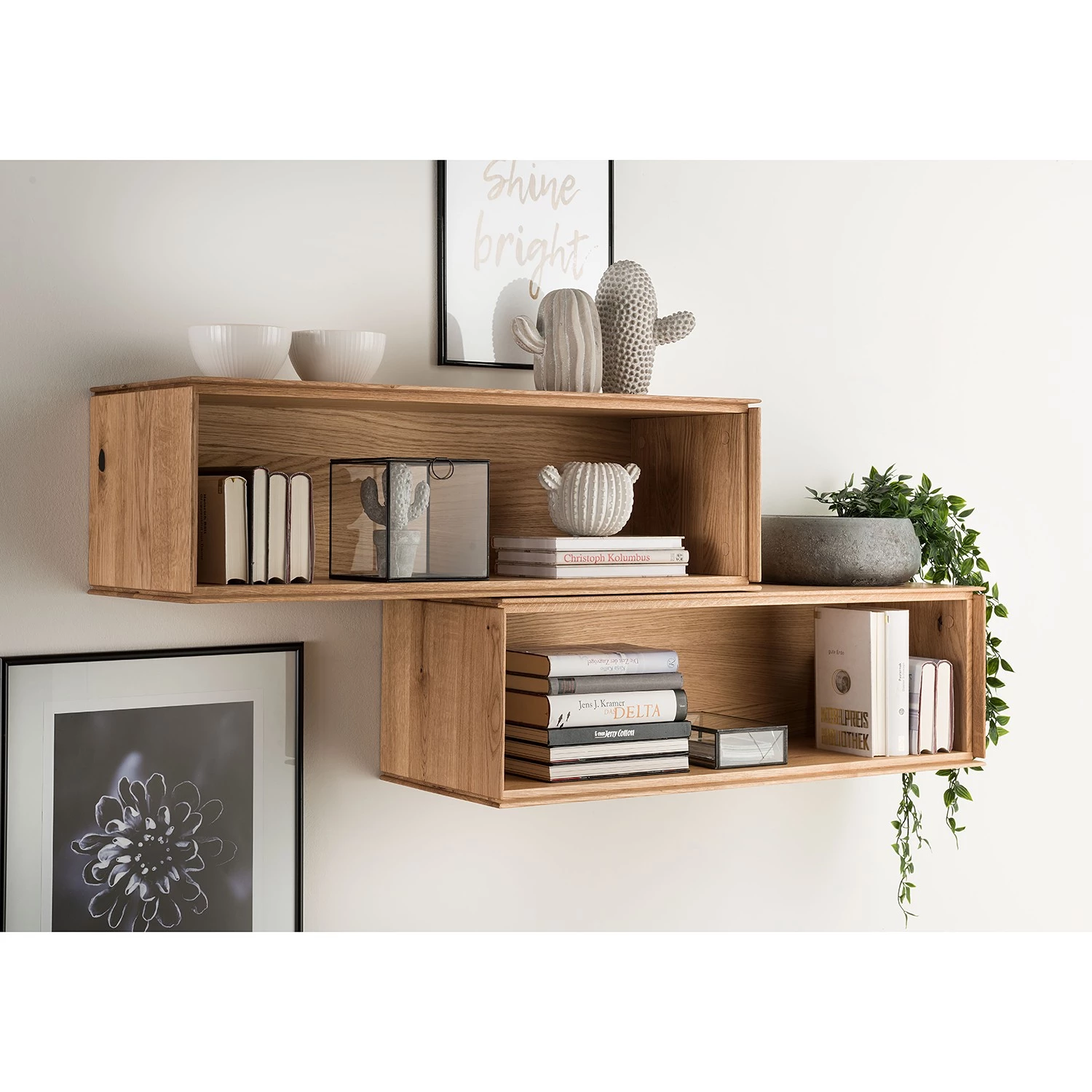 Naturoo Étagère murale Kolanoor II - Chêne sauvage massif 2 Naturoo Étagère murale Kolanoor II - Chêne sauvage massif – Image 2