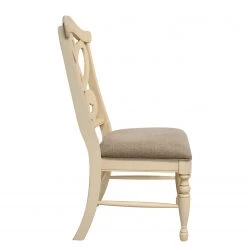 Ridgevalley Chaises Nouro (lot de 2) - Tissu / Peuplier massif - Beige chiné / Blanc crème -Meubles de salle à manger Soldes Magasin 1000265874 210519 10473300003 DETAILS P000000001000265874