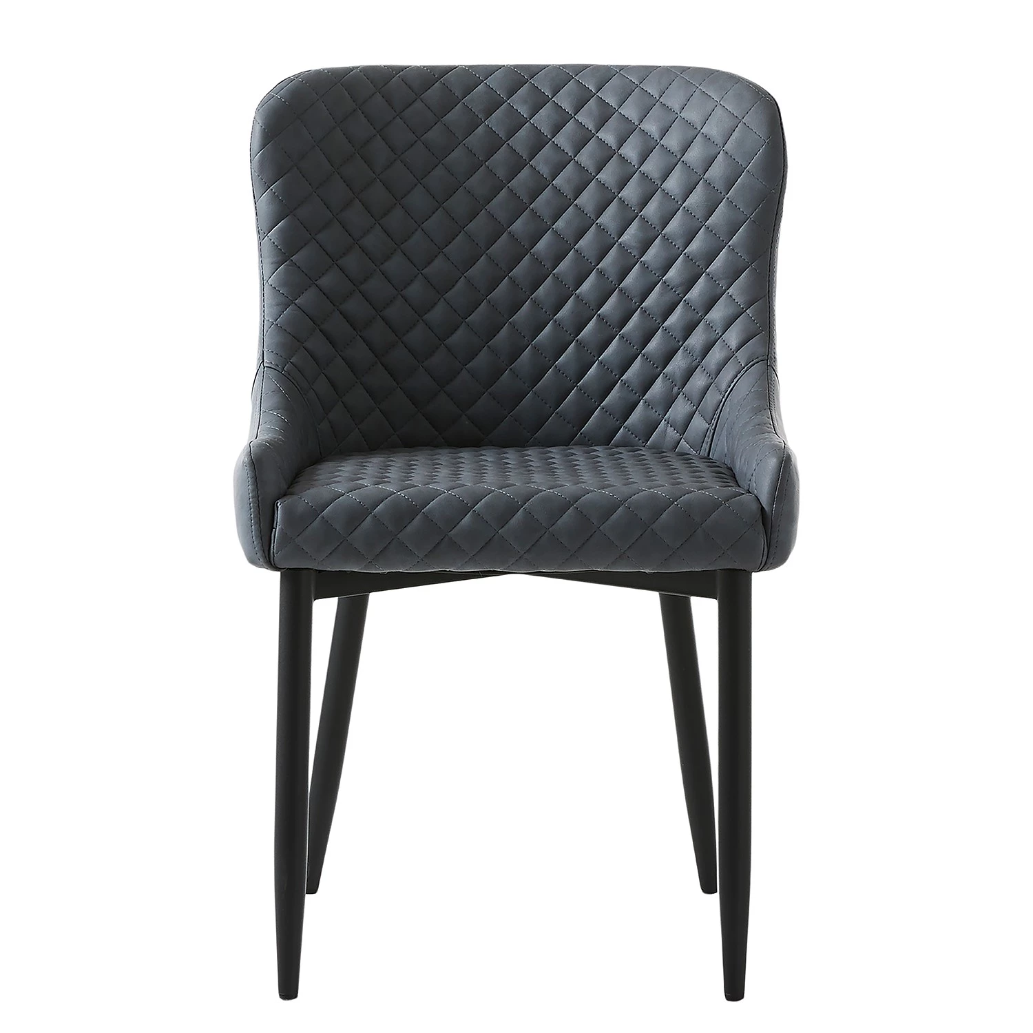 Red Living Chaises Elbi I (lot de 2) - Imitation cuir / Métal - Anthracite / Noir 4 Red Living Chaises Elbi I (lot de 2) - Imitation cuir / Métal - Anthracite / Noir – Image 4