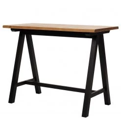 Red Living Table haute Doma - Partiellement en chêne massif - Chêne / Noir