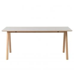 Norrwood Table Berri - Partiellement en chêne massif - Gris clair / Chêne