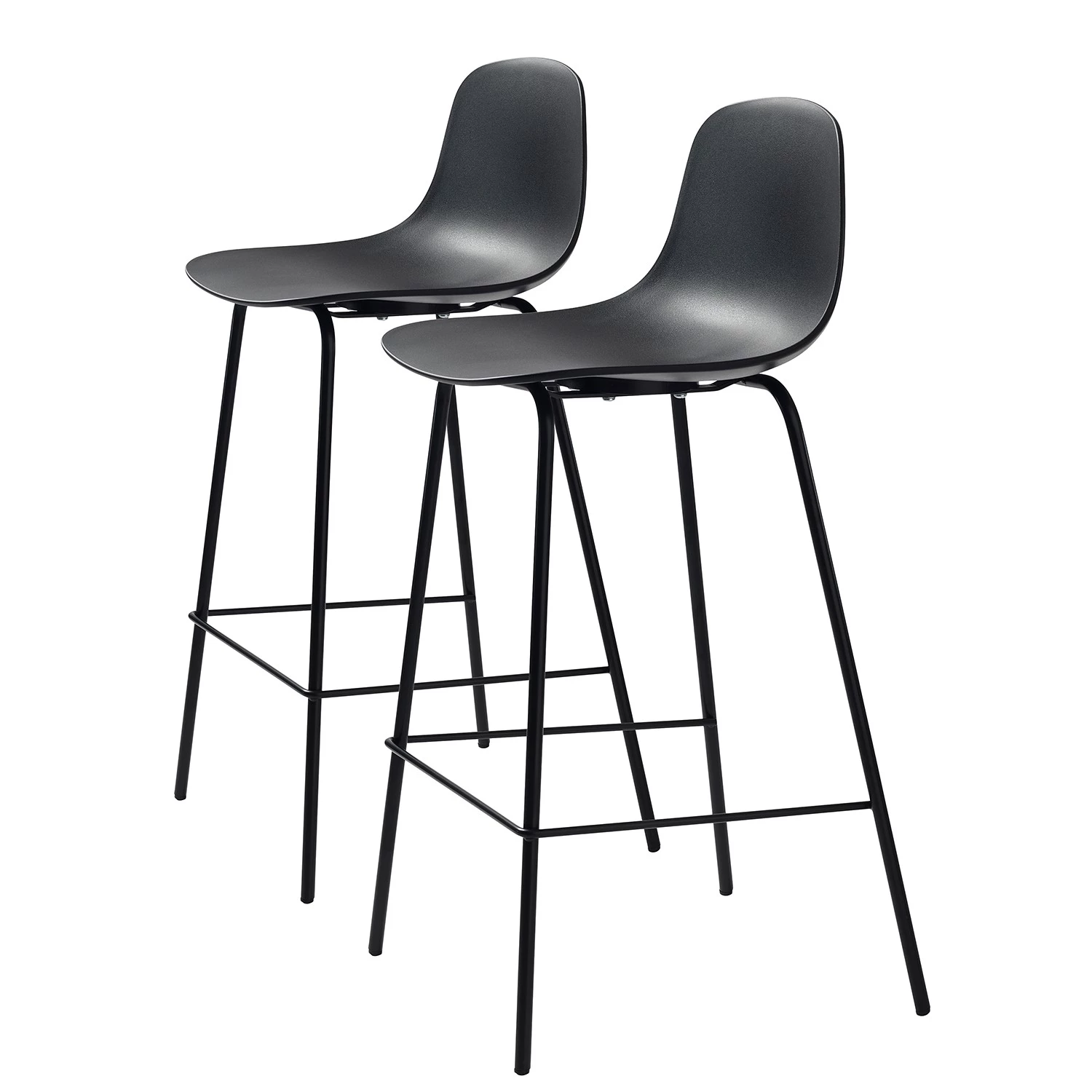 Red Living Chaises de bar Felin (lot de 2) - Noir 1 Red Living Chaises de bar Felin (lot de 2) - Noir