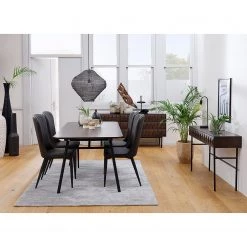 Red Living Table Dax - Placage chêne / Métal - Chêne marron foncé / Noir -Meubles de salle à manger Soldes Magasin 1000266990 210525 14343700340 MOOD DETAILS P000000001000266990 mood