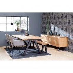 Red Living Table Doma - Partiellement en chêne massif - Chêne / Noir 7 Red Living Table Doma - Partiellement en chêne massif - Chêne / Noir -Meubles de salle à manger Soldes Magasin 1000267007 210525 14344300442 MOOD DETAILS P000000001000267007 mood