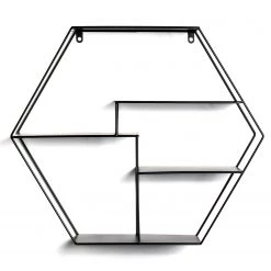 Loftscape Étagère murale Keila - Métal - Noir -Meubles de salle à manger Soldes Magasin 1000267361 210518 16033100007 DETAILS P000000001000267361