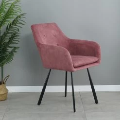 Ars manufacti Chaise à accoudoirs Yuna - Rose vieilli -Meubles de salle à manger Soldes Magasin 1000269994 220506 022 MOOD DETAILS P000000001000269994 mood