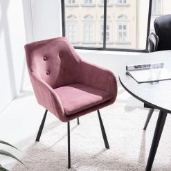 Ars manufacti Chaise à accoudoirs Yuna - Rose vieilli -Meubles de salle à manger Soldes Magasin 1000269994 220615 021 MOOD DETAILS P000000001000269994 mood