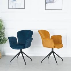 Ars manufacti Chaise à accoudoirs Yves - Bleu lagon -Meubles de salle à manger Soldes Magasin 1000269998 220506 021 MOOD DETAILS P000000001000269998 mood