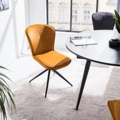 Ars manufacti Chaises capitonnées Yves (lot de 2) - Ocre 18 Ars manufacti Chaises capitonnées Yves (lot de 2) - Ocre -Meubles de salle à manger Soldes Magasin 1000270000 220615 021 MOOD DETAILS P000000001000270000 mood