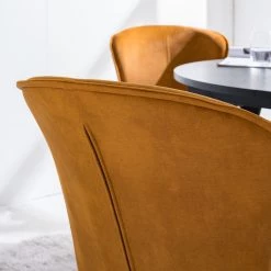 Ars manufacti Chaises capitonnées Yves (lot de 2) - Ocre 20 Ars manufacti Chaises capitonnées Yves (lot de 2) - Ocre -Meubles de salle à manger Soldes Magasin 1000270000 220615 023 MOOD DETAILS P000000001000270000 mood