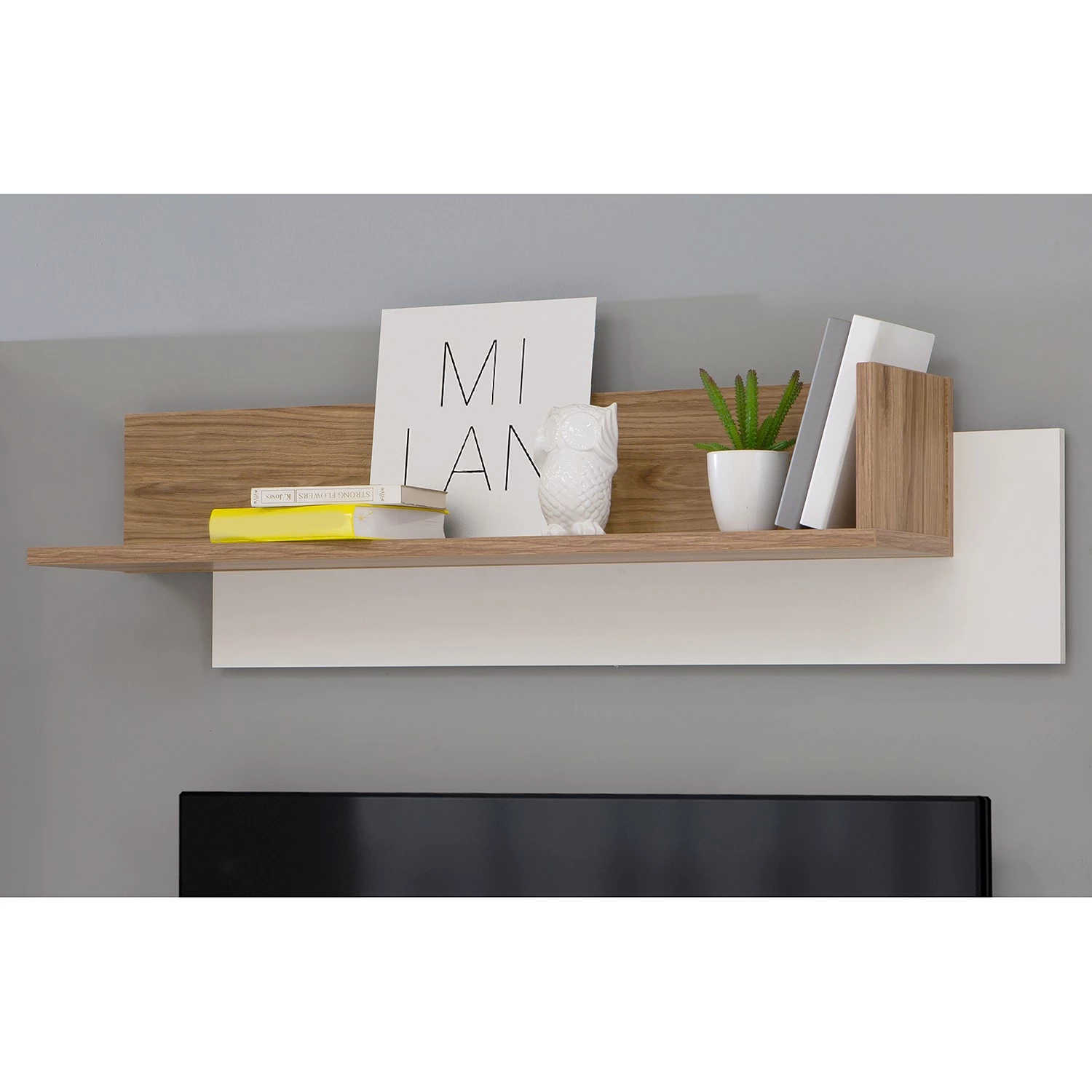 Norrwood Étagère murale Boyd I - Imitation chêne / Blanc 3 Norrwood Étagère murale Boyd I - Imitation chêne / Blanc – Image 3