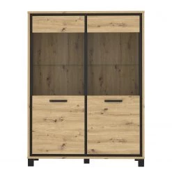 Red Living Vitrine Egan I - Imitation chêne artisan / Imitation chêne noir -Meubles de salle à manger Soldes Magasin 1000270227 210609 06155400111 DETAILS P000000001000270227