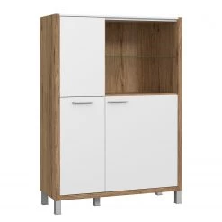 Norrwood Buffet haut Boyd I - Blanc / Imitation chêne -Meubles de salle à manger Soldes Magasin 1000270243 210609 06160200243 DETAILS P000000001000270243