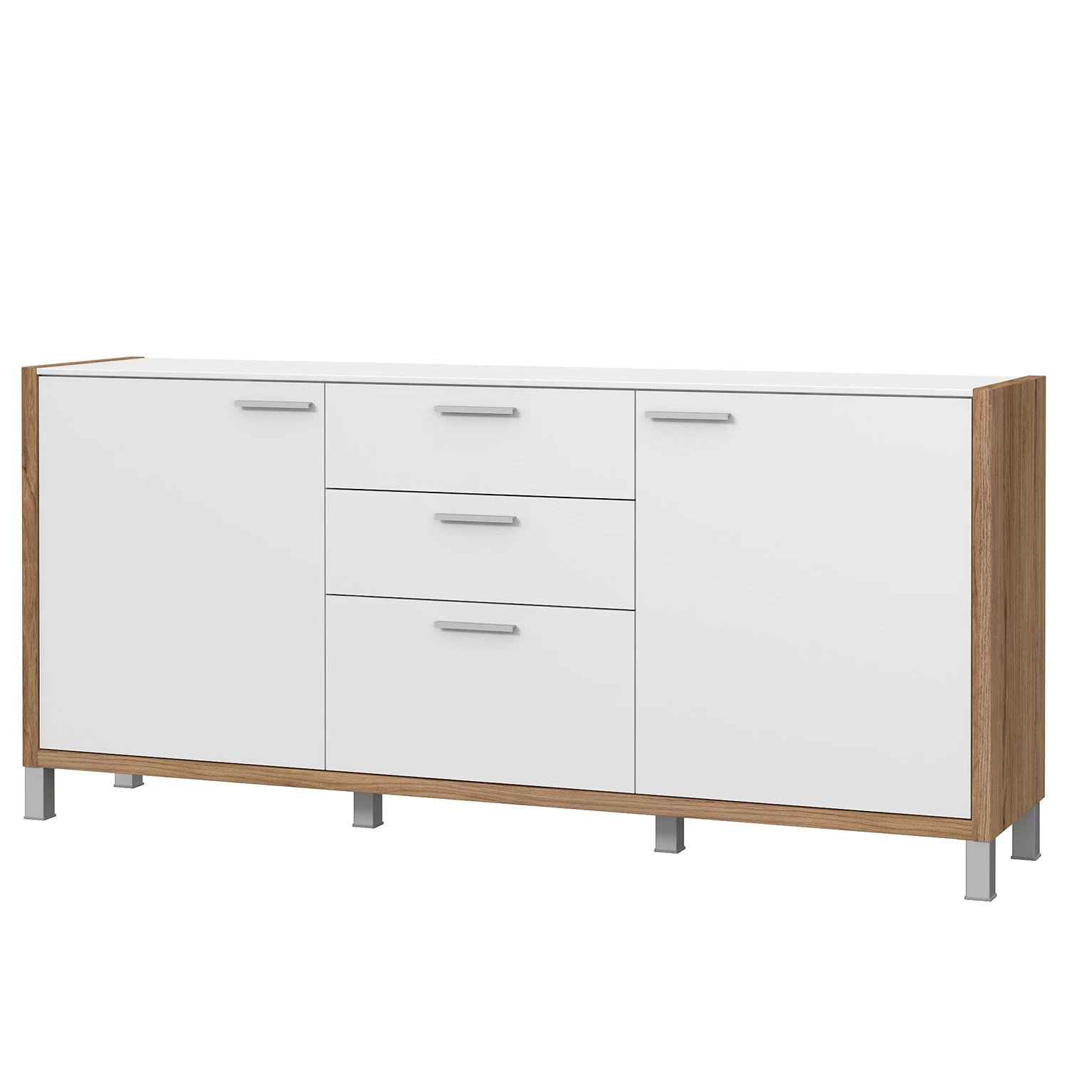 Norrwood Buffet Boyd I - Blanc / Imitation chêne 1 Norrwood Buffet Boyd I - Blanc / Imitation chêne
