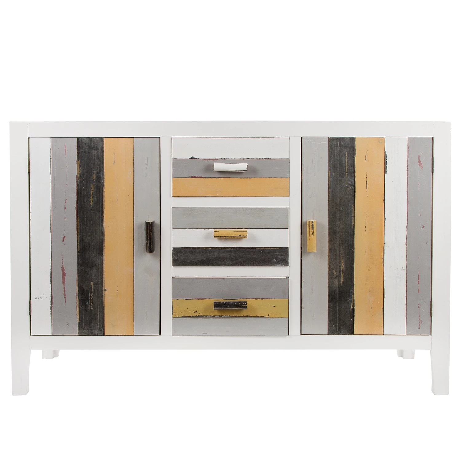 Ridgevalley Buffet Souper - Eucalyptus massif - Blanc / Multicolore 3 Ridgevalley Buffet Souper - Eucalyptus massif - Blanc / Multicolore – Image 3