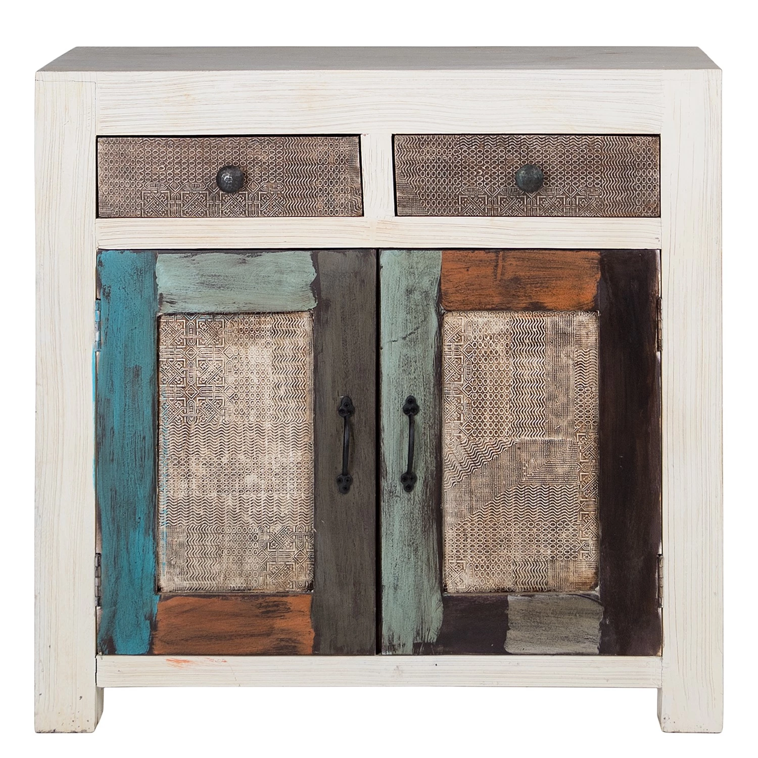 Wolf-Möbel Buffet Goa White - Partiellement en manguier massif - Manguier vintage blanc 8 Wolf-Möbel Buffet Goa White - Partiellement en manguier massif - Manguier vintage blanc – Image 8