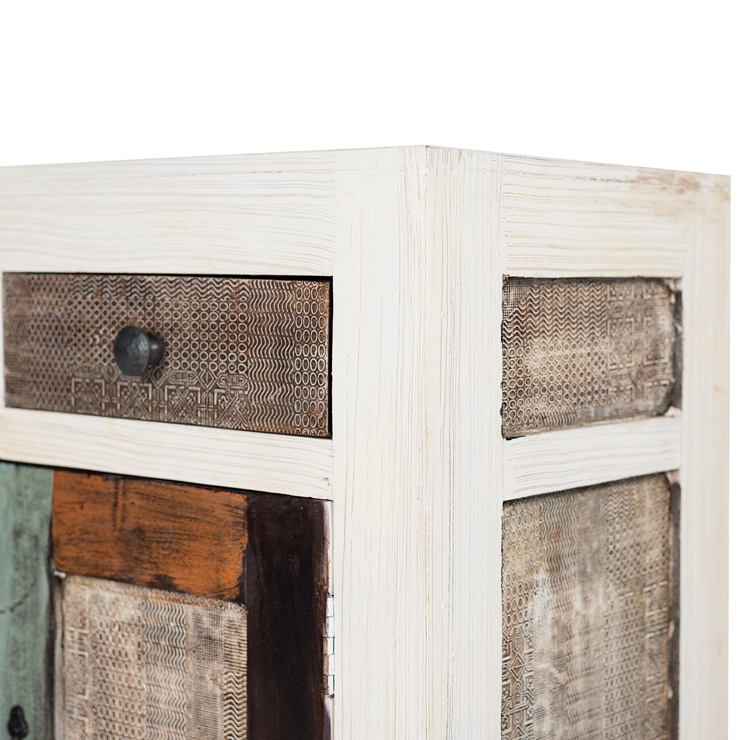 Wolf-Möbel Buffet Goa White - Partiellement en manguier massif - Manguier vintage blanc 9 Wolf-Möbel Buffet Goa White - Partiellement en manguier massif - Manguier vintage blanc – Image 9