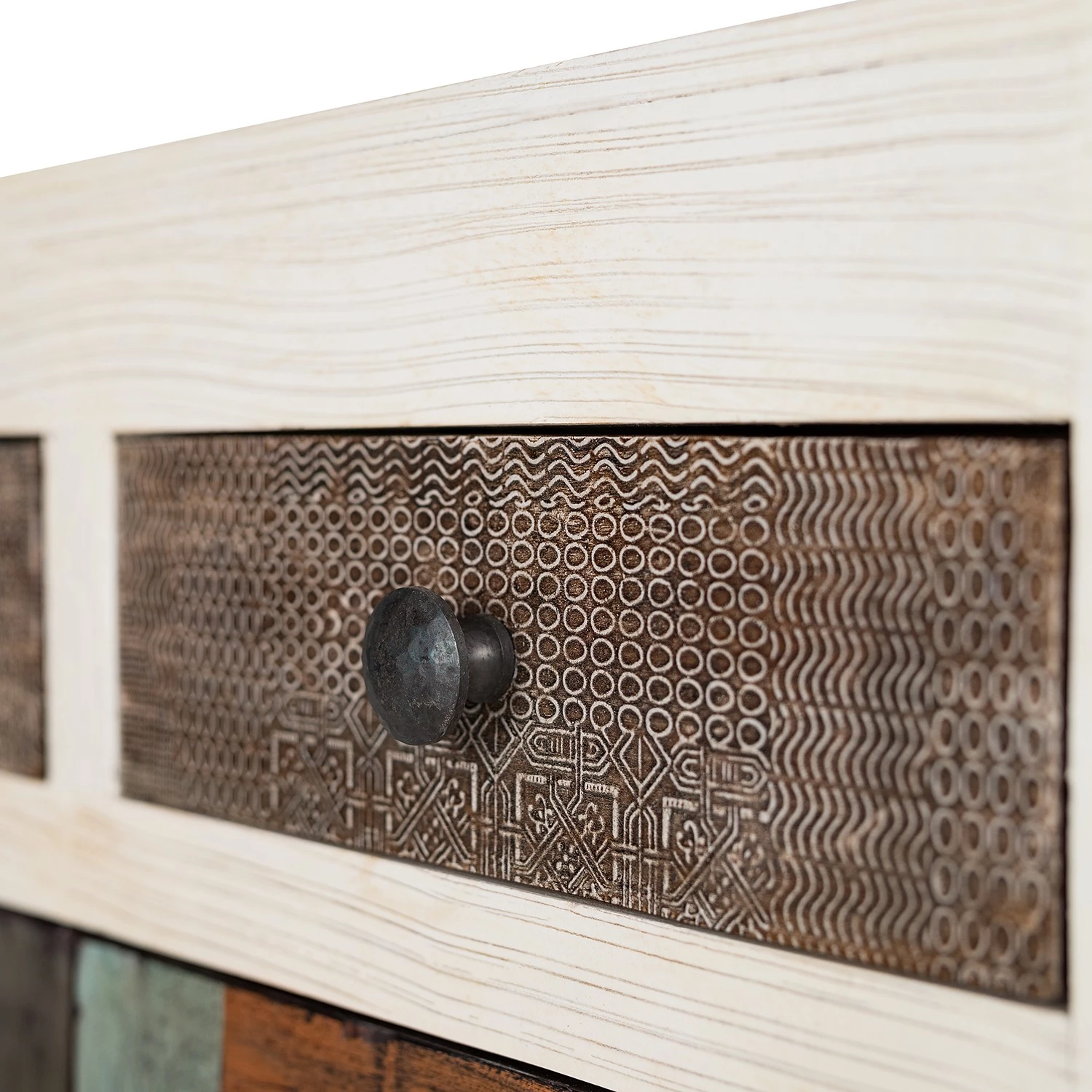 Wolf-Möbel Buffet Goa White - Partiellement en manguier massif - Manguier vintage blanc 12 Wolf-Möbel Buffet Goa White - Partiellement en manguier massif - Manguier vintage blanc – Image 12