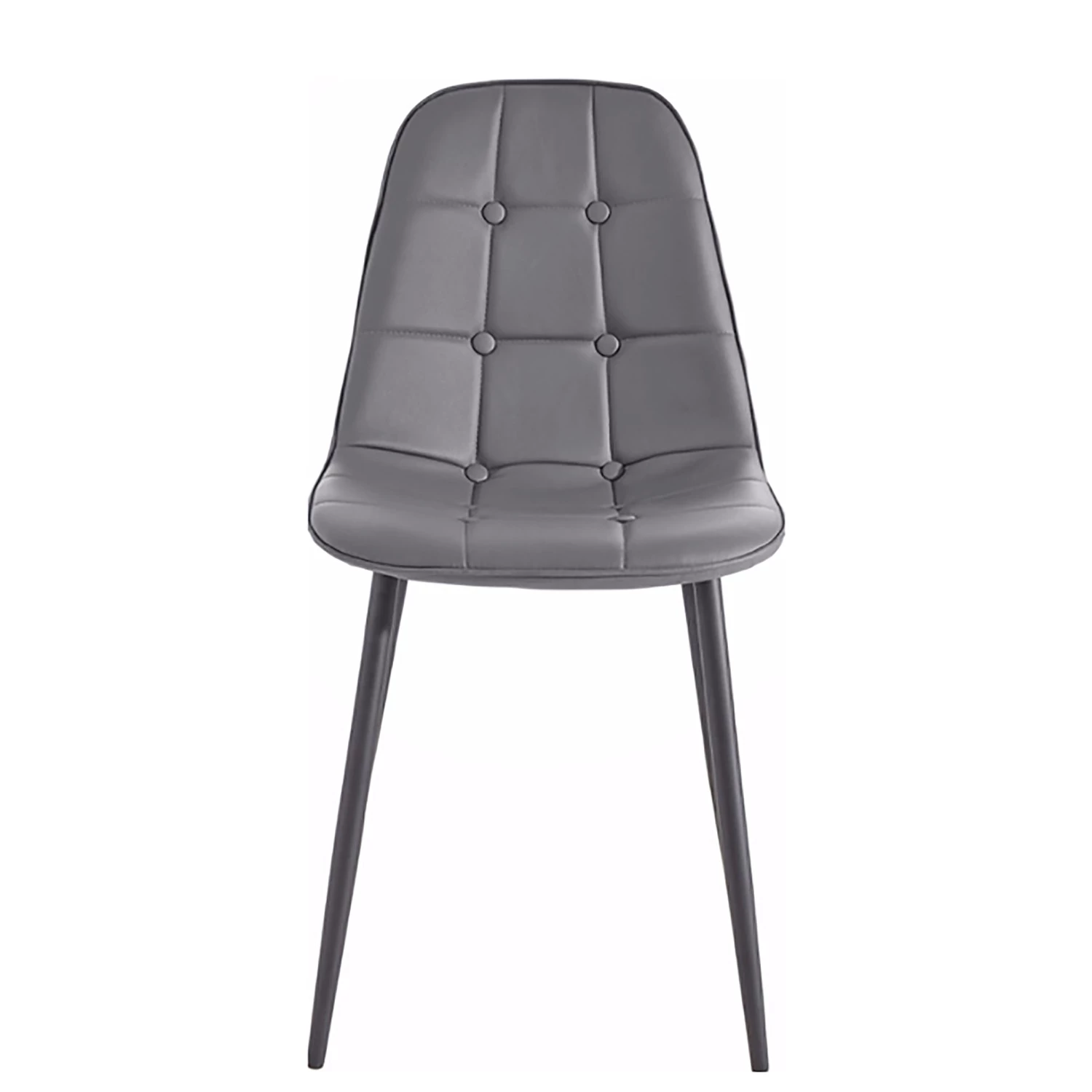 Red Living Chaises capitonnées Aline (lot de 2) - Gris 2 Red Living Chaises capitonnées Aline (lot de 2) - Gris – Image 2