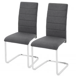 Loftscape Chaises cantilever Aleksa (lot de 2) - Anthracite