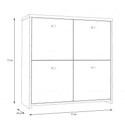 Loftscape Buffet Rison II - Gris foncé / Imitation bois ancien -Meubles de salle à manger Soldes Magasin 1000272364 210819 07024300047 SKETCH DETAILS P000000001000272364 sketch