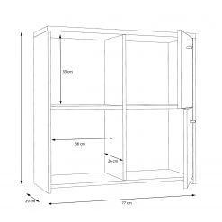Loftscape Buffet Rison II - Gris foncé / Imitation bois ancien -Meubles de salle à manger Soldes Magasin 1000272364 210819 07024300048 SKETCH DETAILS P000000001000272364 sketch