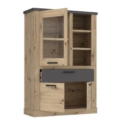 Ridgevalley Buffet haut Moro II - Imitation chêne artisan / Gris 12 Ridgevalley Buffet haut Moro II - Imitation chêne artisan / Gris -Meubles de salle à manger Soldes Magasin 1000272382 210819 07024800141 DETAILS P000000001000272382