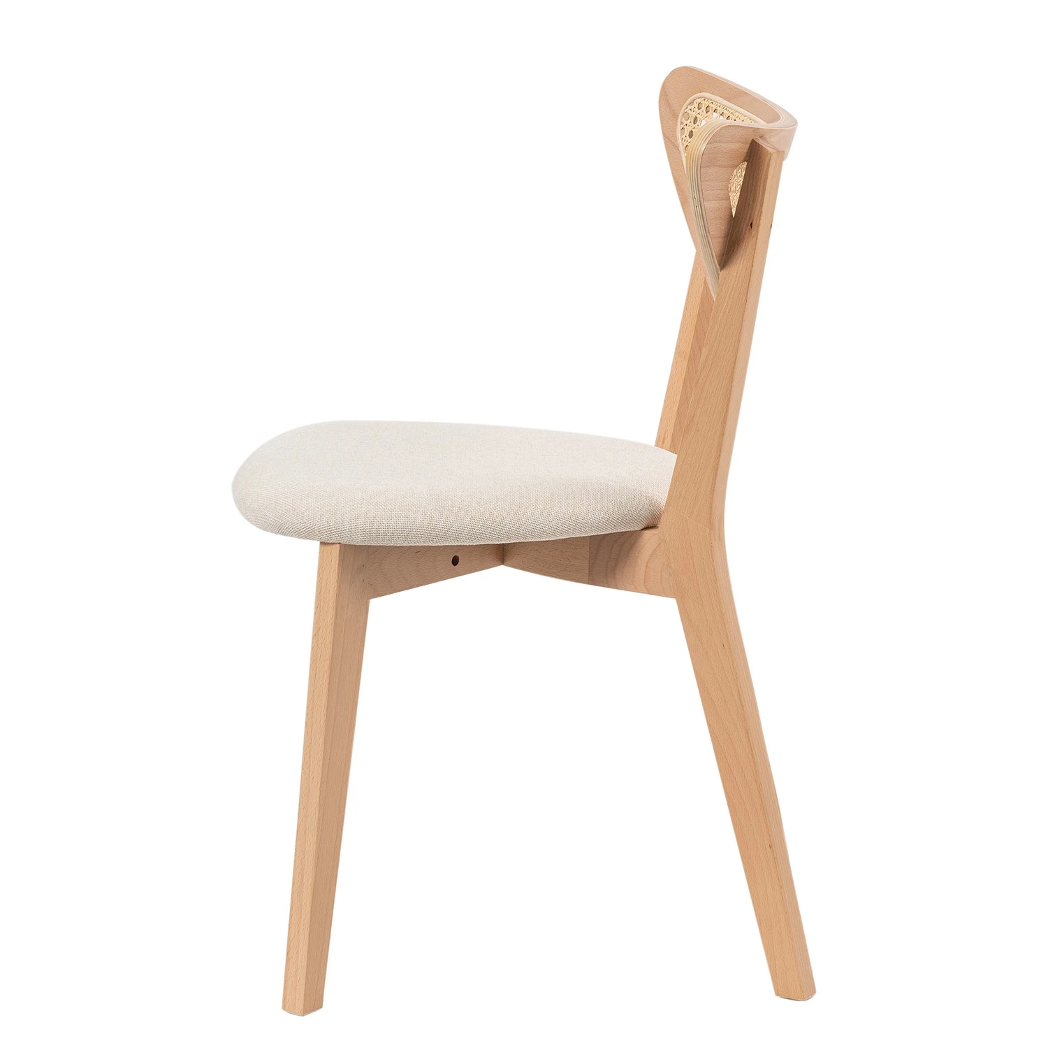 Studio Copenhagen Chaises Danny (lot de 2) - Rotin et tissu / Hêtre massif - Rotin et crème / Hêtre 5 Studio Copenhagen Chaises Danny (lot de 2) - Rotin et tissu / Hêtre massif - Rotin et crème / Hêtre – Image 5