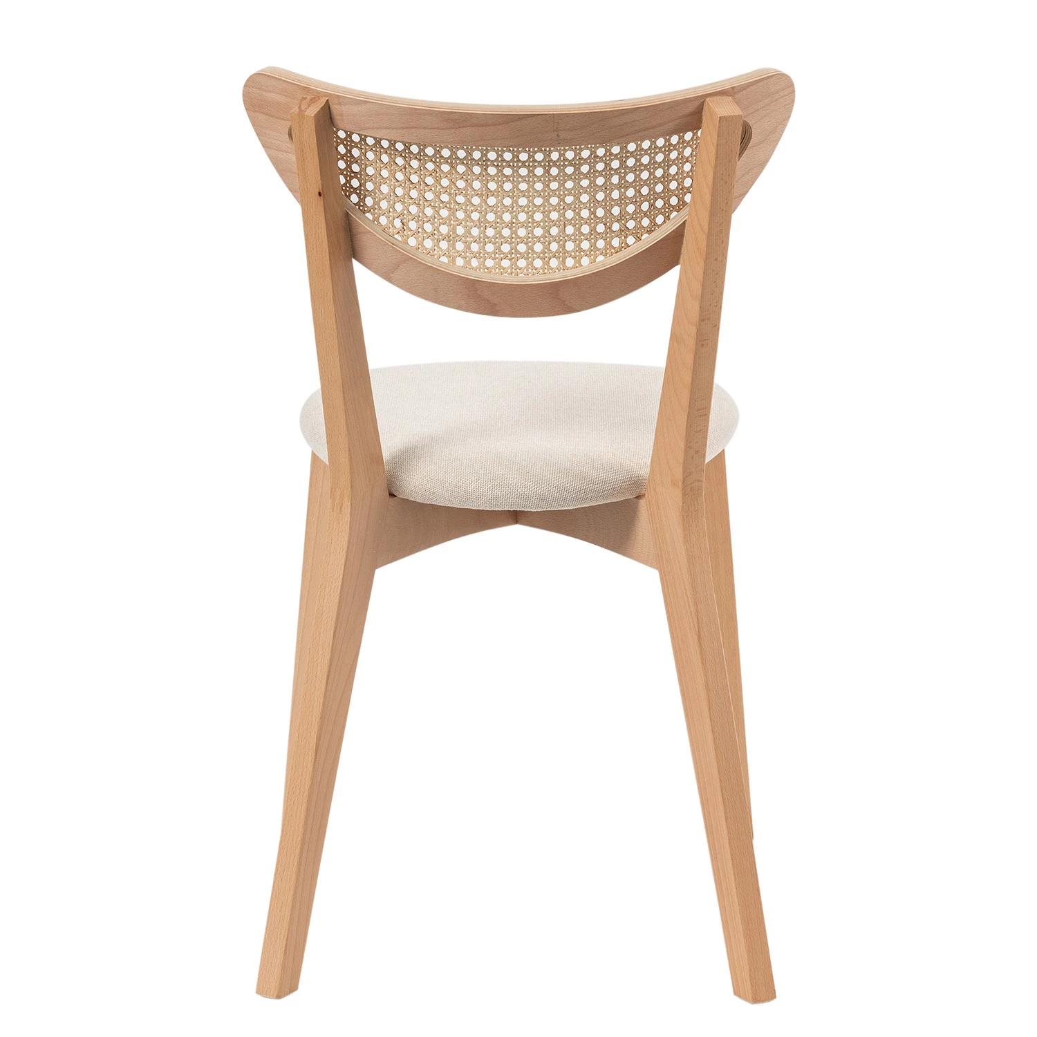 Studio Copenhagen Chaises Danny (lot de 2) - Rotin et tissu / Hêtre massif - Rotin et crème / Hêtre 6 Studio Copenhagen Chaises Danny (lot de 2) - Rotin et tissu / Hêtre massif - Rotin et crème / Hêtre – Image 6