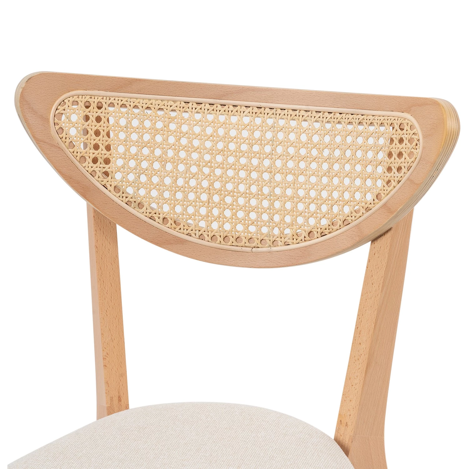 Studio Copenhagen Chaises Danny (lot de 2) - Rotin et tissu / Hêtre massif - Rotin et crème / Hêtre 7 Studio Copenhagen Chaises Danny (lot de 2) - Rotin et tissu / Hêtre massif - Rotin et crème / Hêtre – Image 7