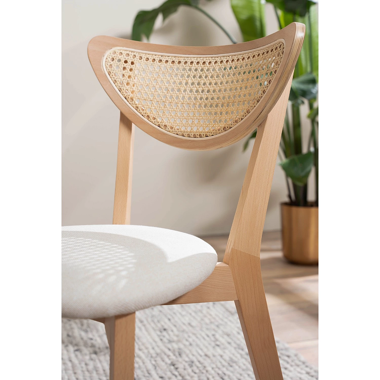 Studio Copenhagen Chaises Danny (lot de 2) - Rotin et tissu / Hêtre massif - Rotin et crème / Hêtre 11 Studio Copenhagen Chaises Danny (lot de 2) - Rotin et tissu / Hêtre massif - Rotin et crème / Hêtre – Image 11