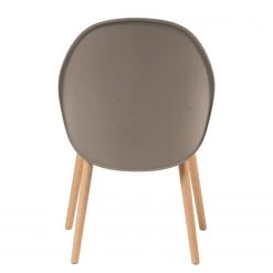 Mørteens Chaises Doon (lot de 2) - Matière plastique / Hêtre massif - Taupe / Hêtre -Meubles de salle à manger Soldes Magasin 1000273467 220420 040 DETAILS P000000001000273467